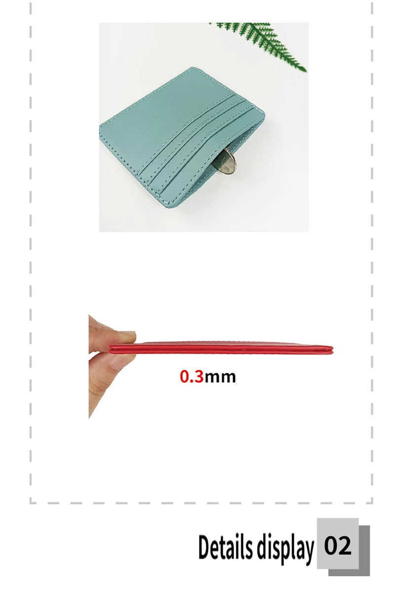 Slim PU Leather Card Holder