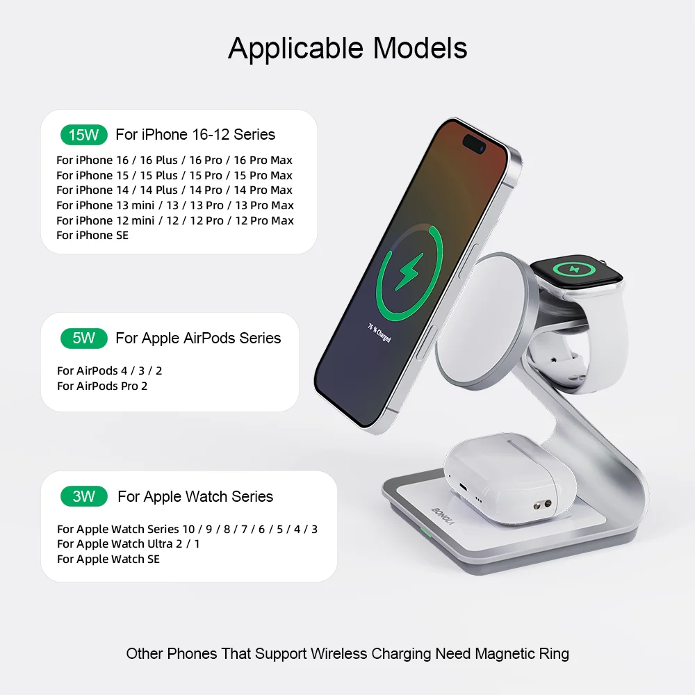 Bonola 3-in-1 Wireless Charger