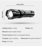2000LM Tactical LED Flashlight