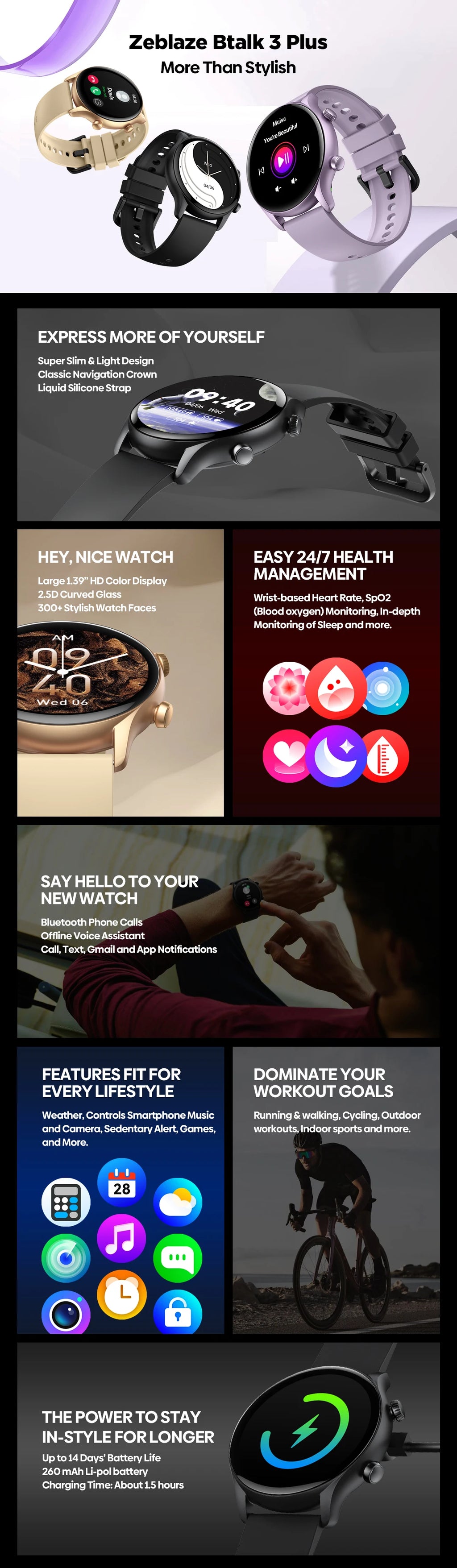Zeblaze Btalk 3 Plus Smartwatch