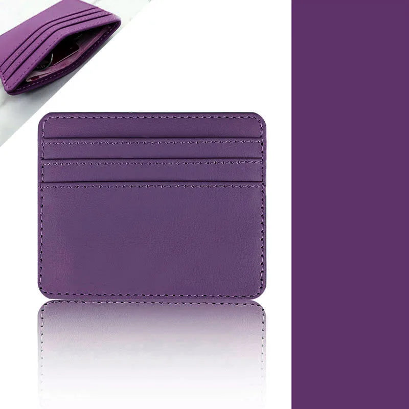 Slim PU Leather Card Holder