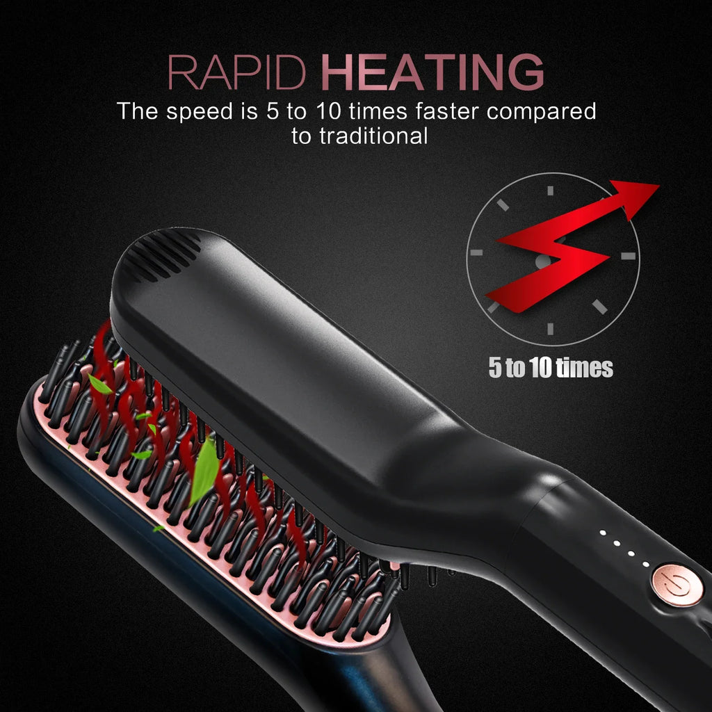 Electric Beard Straightener Brush