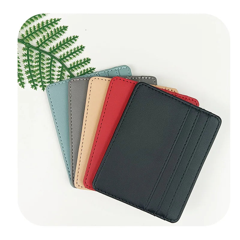 Slim PU Leather Card Holder