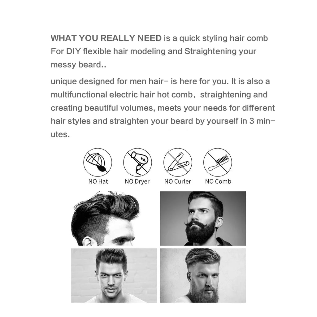 Electric Beard Straightener Brush