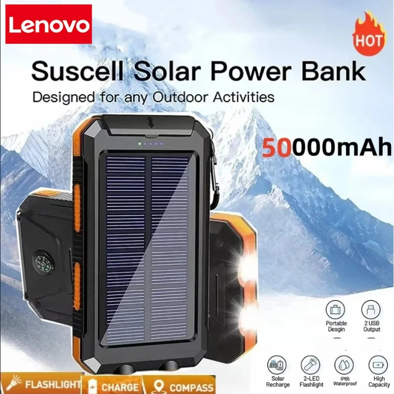 Lenovo 50000mAh Solar Power Bank