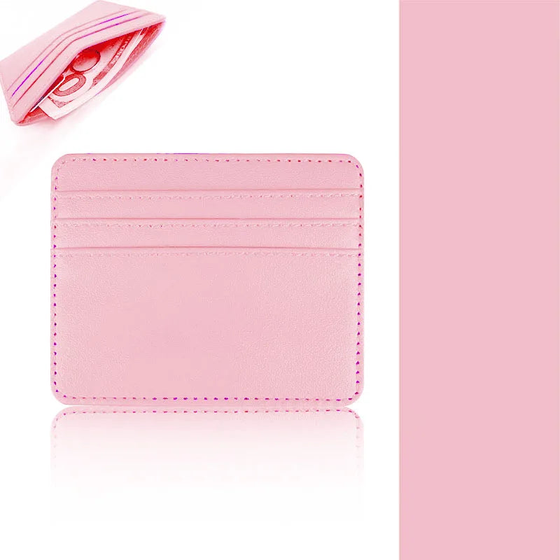 Slim PU Leather Card Holder