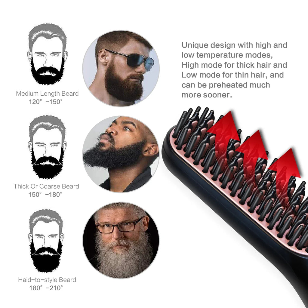Electric Beard Straightener Brush