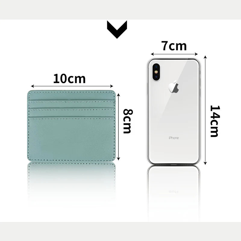 Slim PU Leather Card Holder
