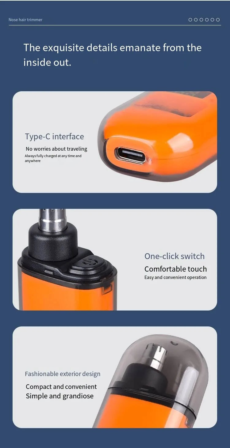 Portable Nose & Ear Hair Trimmer