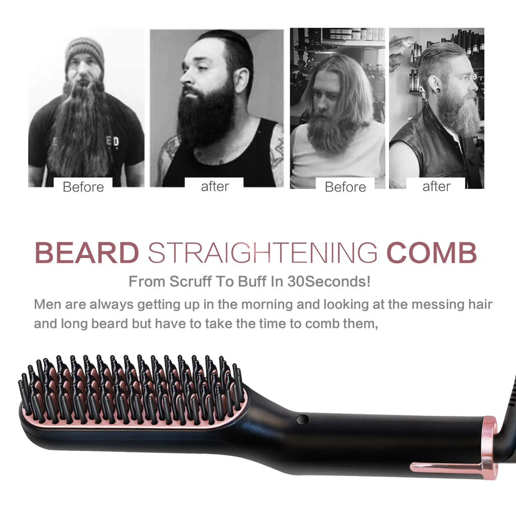 Electric Beard Straightener Brush
