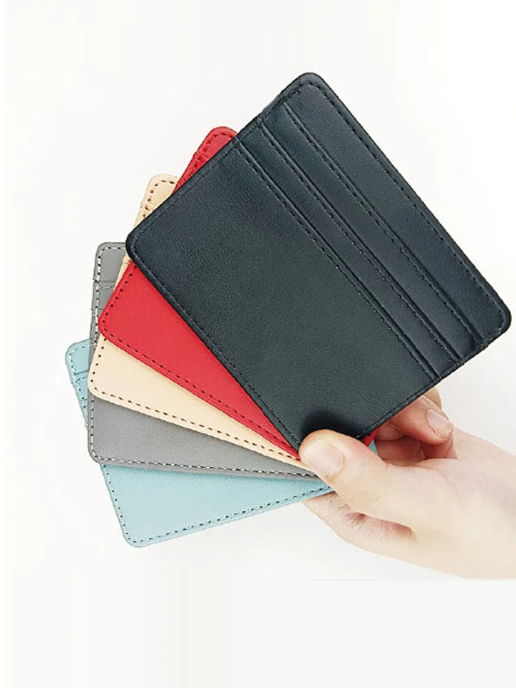 Slim PU Leather Card Holder