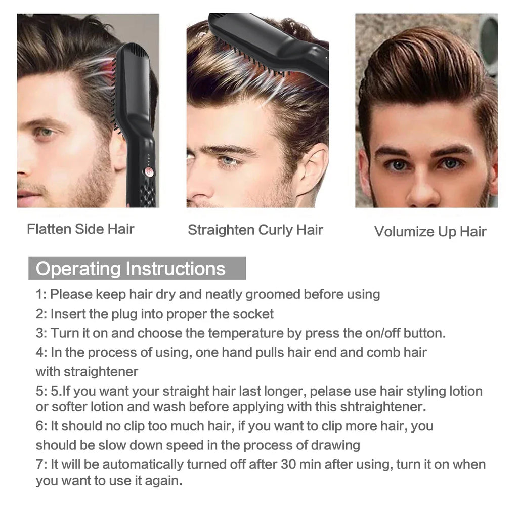 Electric Beard Straightener Brush