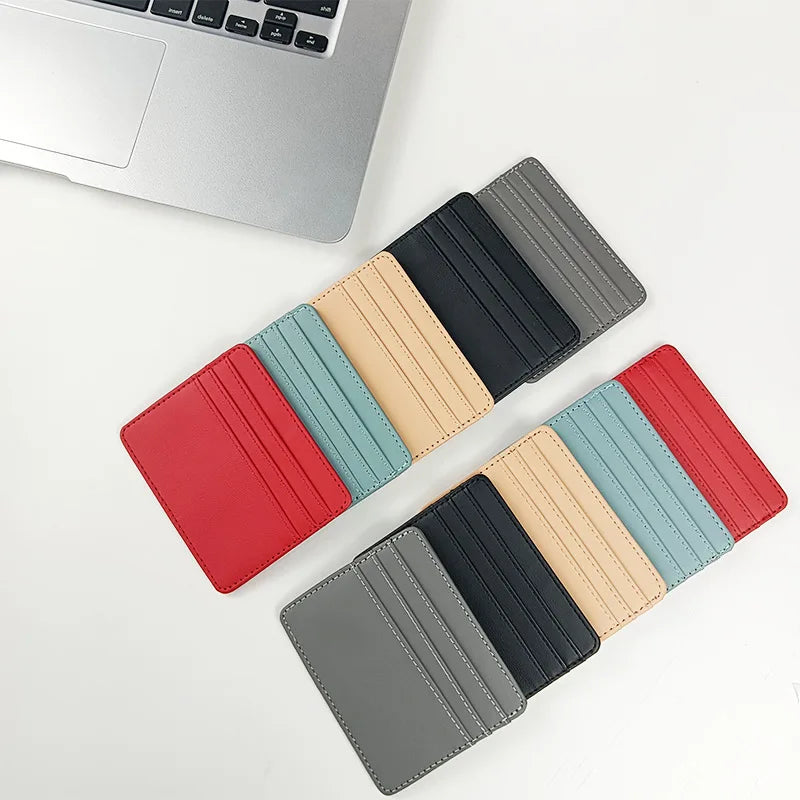 Slim PU Leather Card Holder
