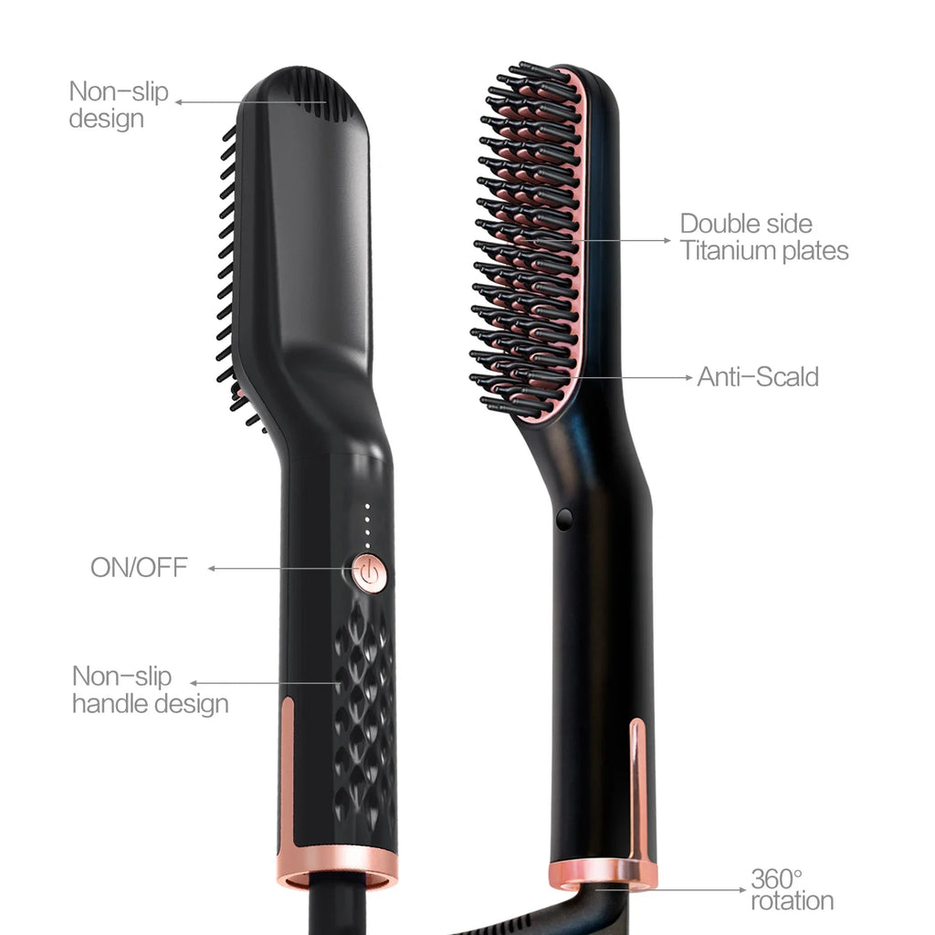 Electric Beard Straightener Brush