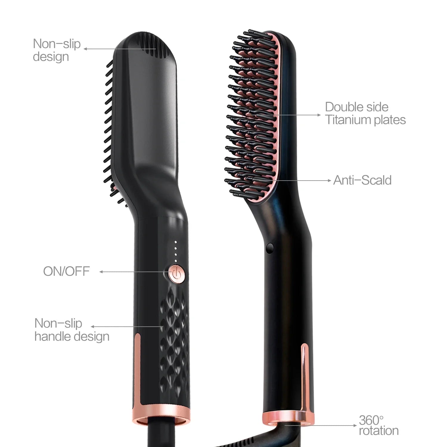Electric Beard Straightener Brush